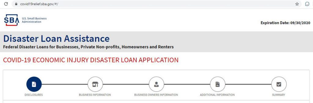 COVID-19 ECONOMIC INJURY DISASTER LOAN APPLICATION